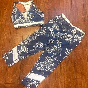 Sam Edelman Blue Floral Two-Piece Set